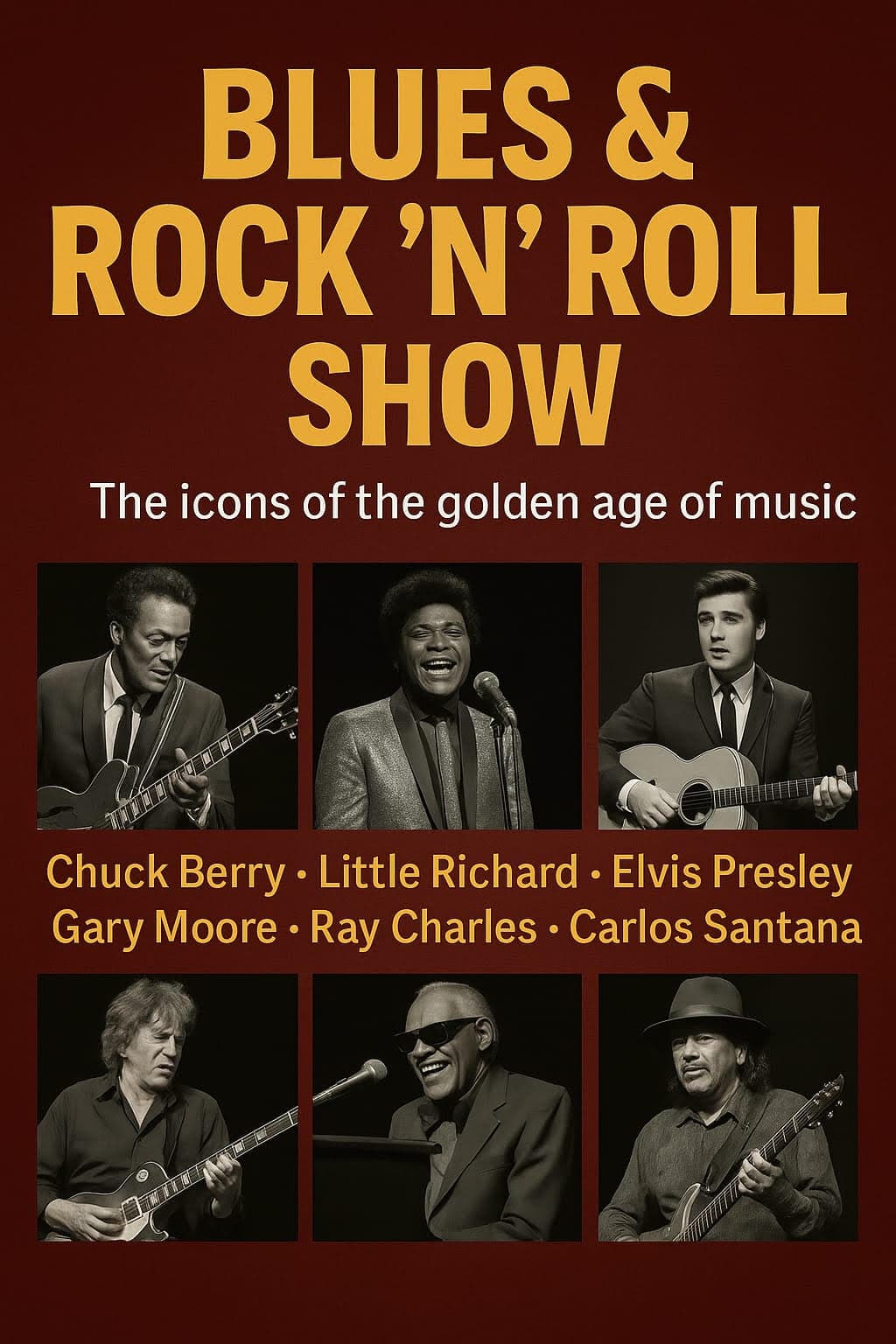 אגדות הבלוז והרוק – מופע מחווה חי ובועט!