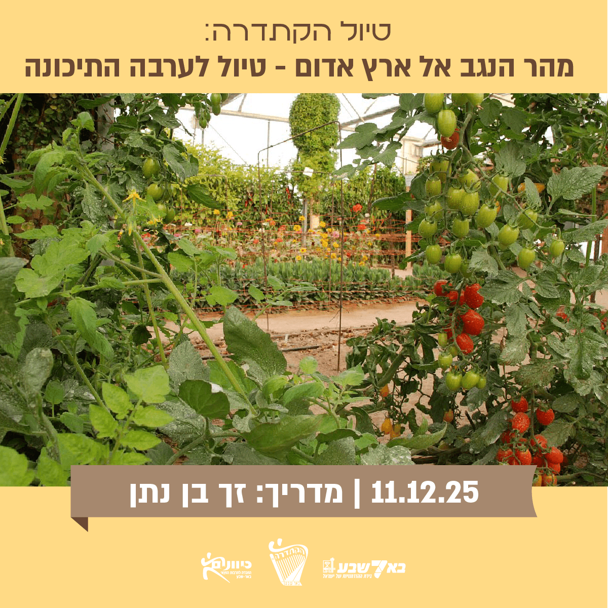 מהר הנגב אל ארץ אדום- טיול לערבה התיכונה.