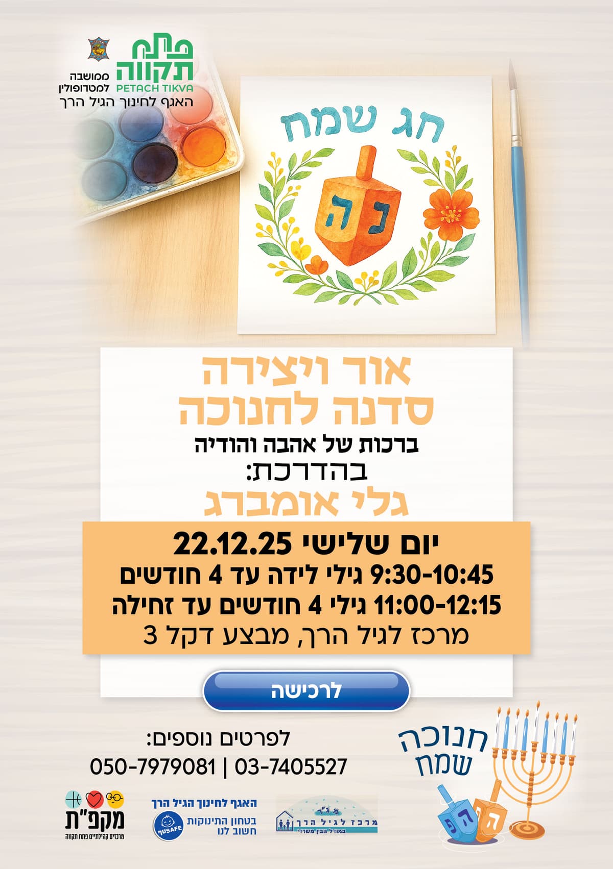 קבוצה שניה לגילי 4 חודשים עד זחילה