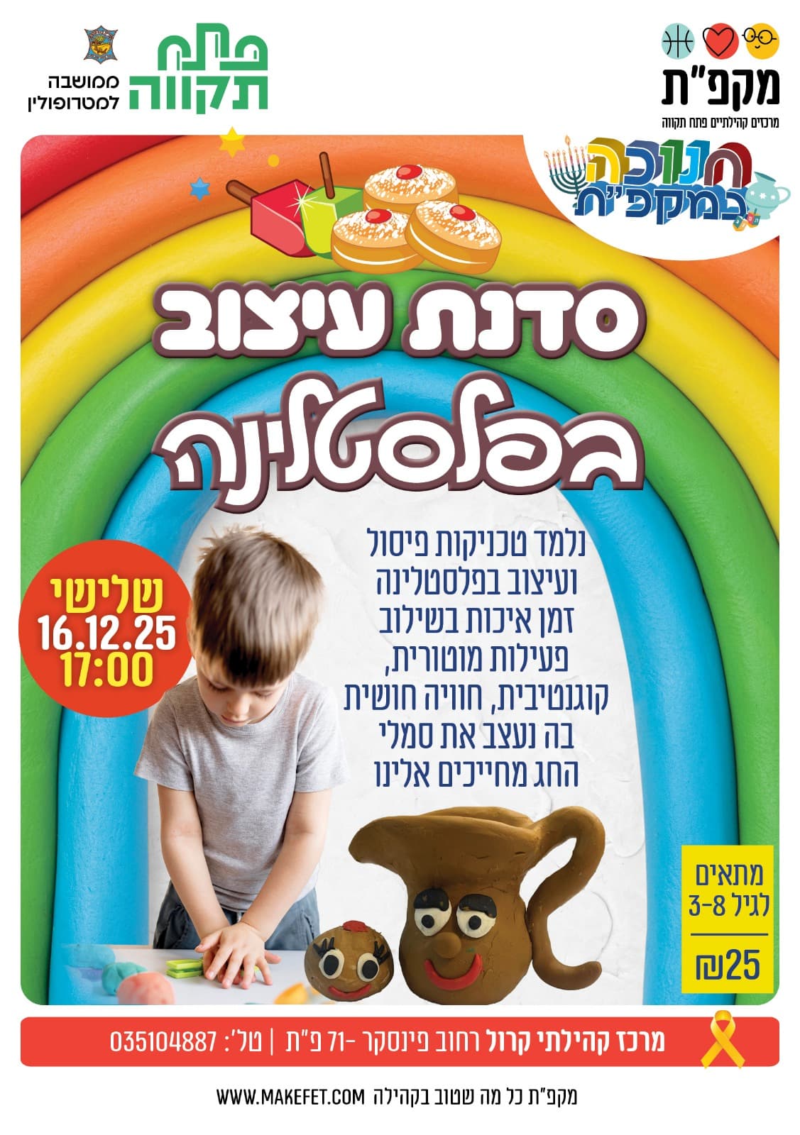 סדנת עיצוב בפלסטלינה מרכז קרול