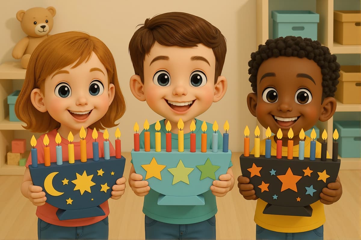 סדנת הכנת חנוכיות לגילאי 5-7 - עולם הילד