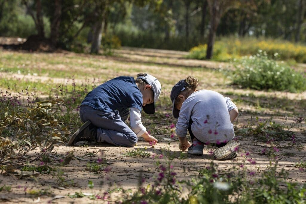 ילדים חוקרים טבע