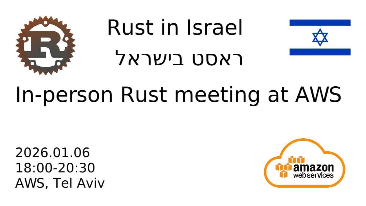 In person Rust January 2026 at AWS in Tel Aviv