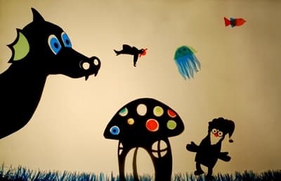 תיאטרון צלליות צבעוני - הרפתקאות הדרקון פיץ