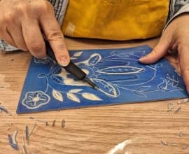 מיני קורס הדפס בלטלינולאום ועץ