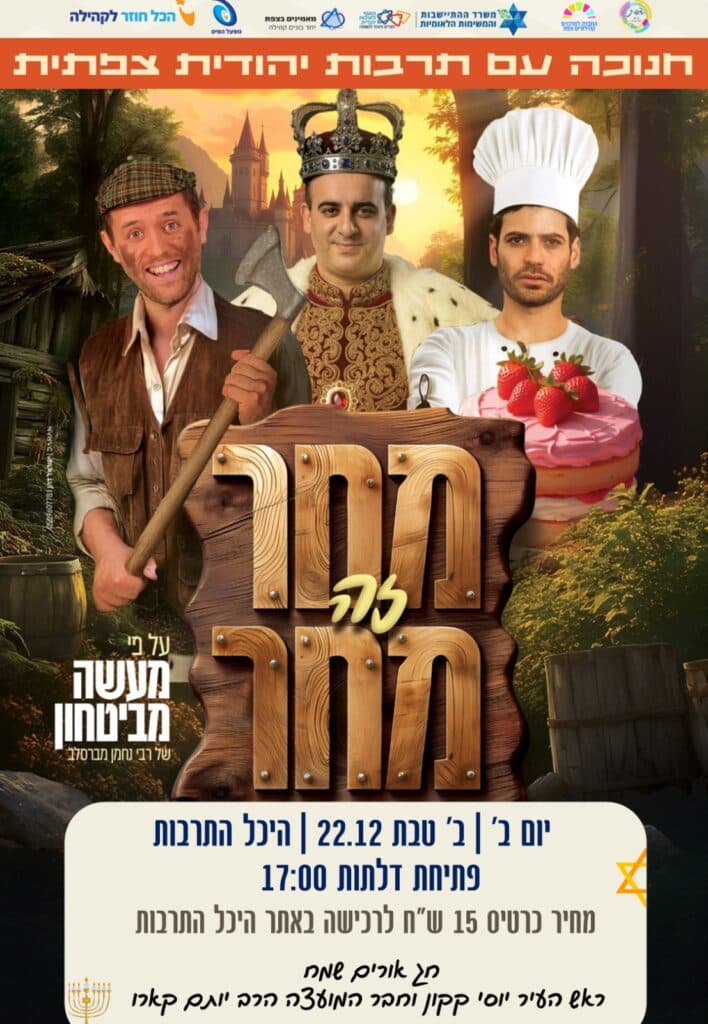 מחר זה מחר - הצגה משפחתית לחנוכה בהיכל התרבות צפת